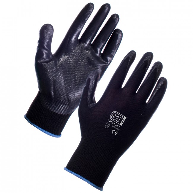 Black Nitrotouch Gloves - Palm Dipped