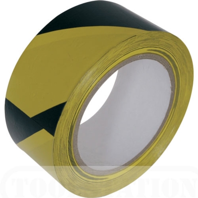 Black/Yellow  50mm x 33mt. Hazard PVC Tape 056/118003