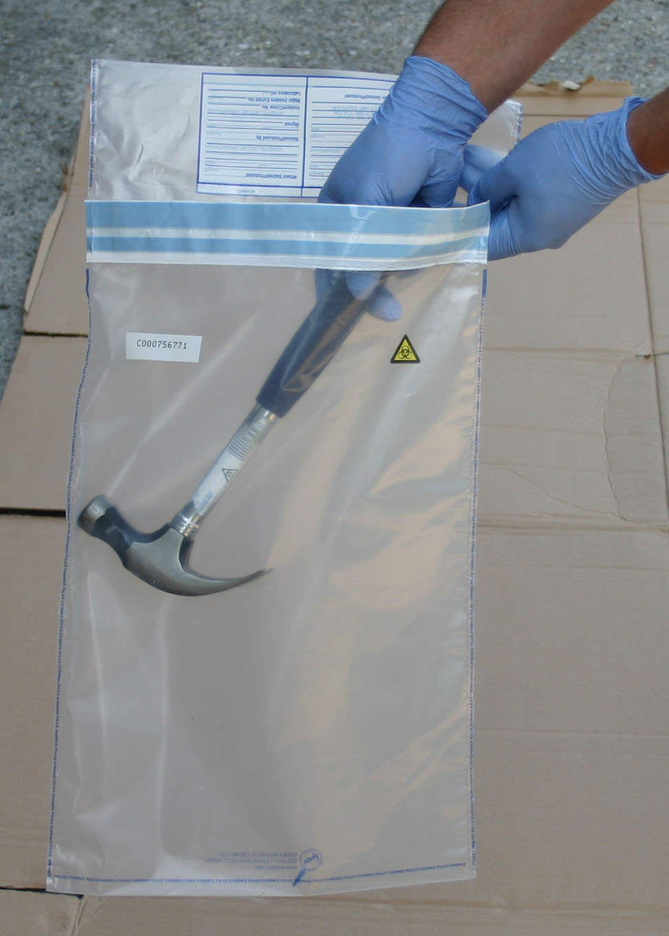 HMP Polythene Evidence Bag 310 x 480 Large - Seq No. L0