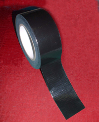 25mm x 50m Black PE Coated Cloth Tape