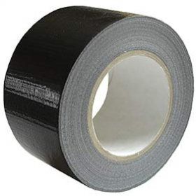 75mm x 50m Black PE Coated Cloth Tape