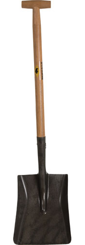Shovel - Long Handle (Wooden) 10" Steel Metal Blade