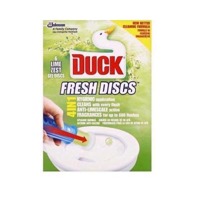 Duck Fresh Discs Lime WC gel for hygienic cleanliness and freshness of your  toilet refill 2x36 ml
