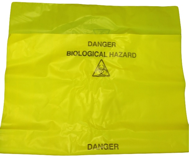 Yellow Bio Hazard 34/150060 Bags Prntd: Bio Hazard+Logo