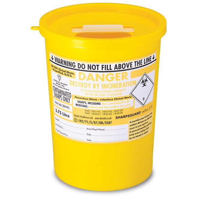 Clinical Sharps Bin - Small 3.75 Litre Cat: 034/1700