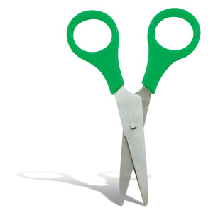 5" Scissors - Plastic Coloured Handle 0034/013010