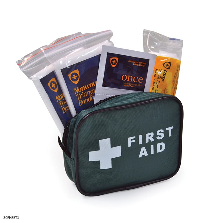 1 Person First Aid Kit In Nylon Pouch For Guards Use