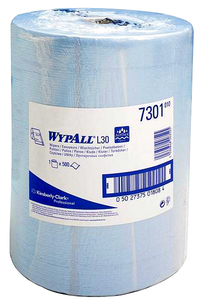 7301 - 500 Sheet 2Ply Blue Wiper Roll -  36/137730