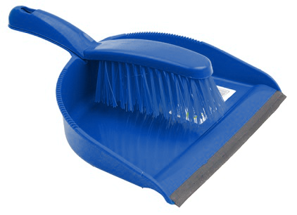 Blue Dust Pan and Hard Brush Set