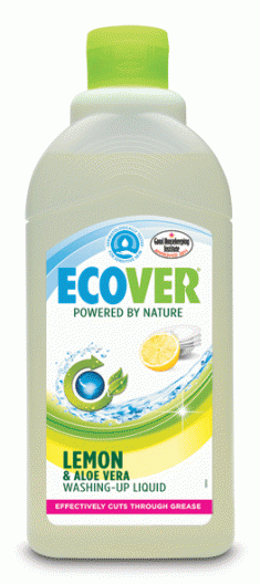 Ecover Washing Up Liquid 8 x 450ml Lemon & Aloe Vera