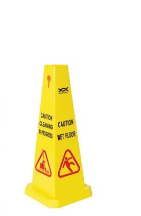 26" Caution Wet Floor Cone Yellow