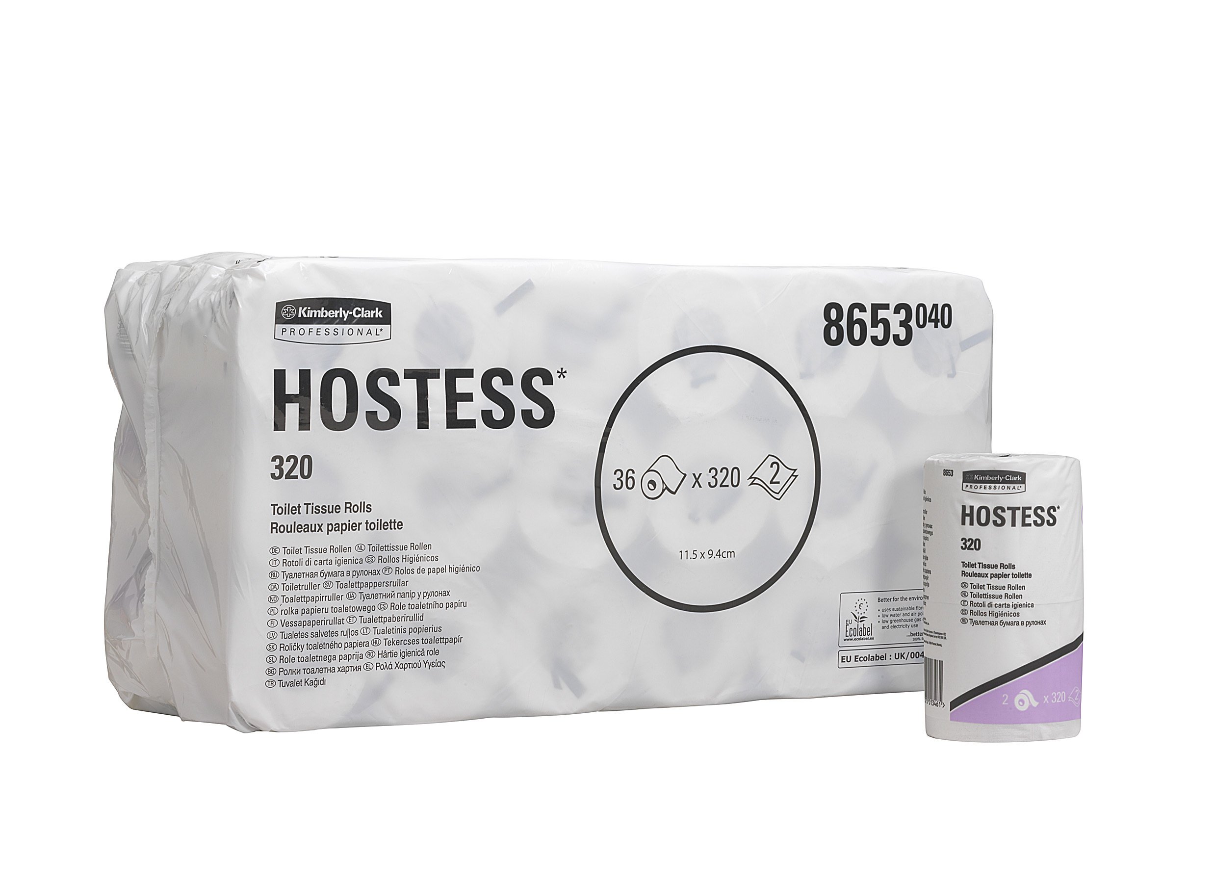 Hostess 320s White Toilet Roll Small Roll 8653