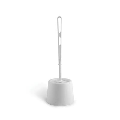 Toilet Brush Set - Plastic White Brush & Holder 5/1790