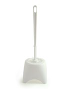 Toilet Brush Set - Plastic White Brush & Holder 5/1790