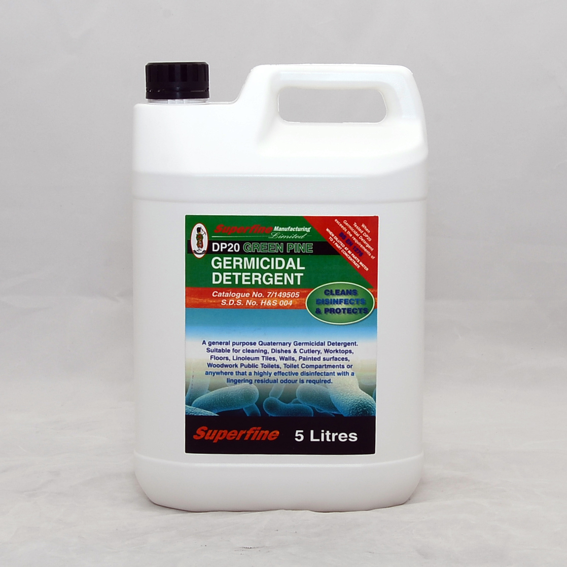 DP20 Disinfectant Deodoriser Pine 4 x 5 Litre Cat: 7/149505