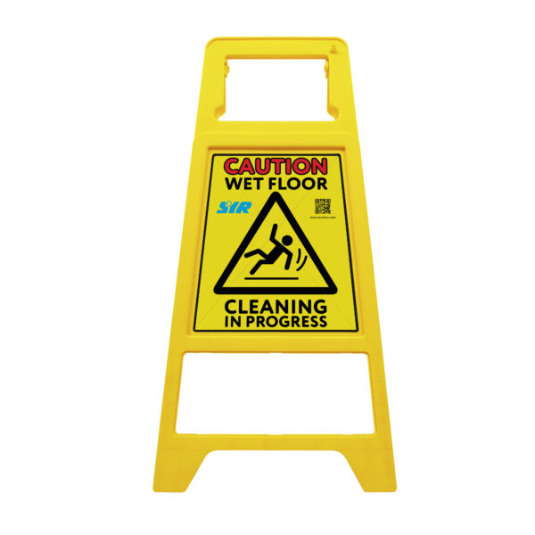 'Wet Floor' Warning A Sign Plastic Yellow