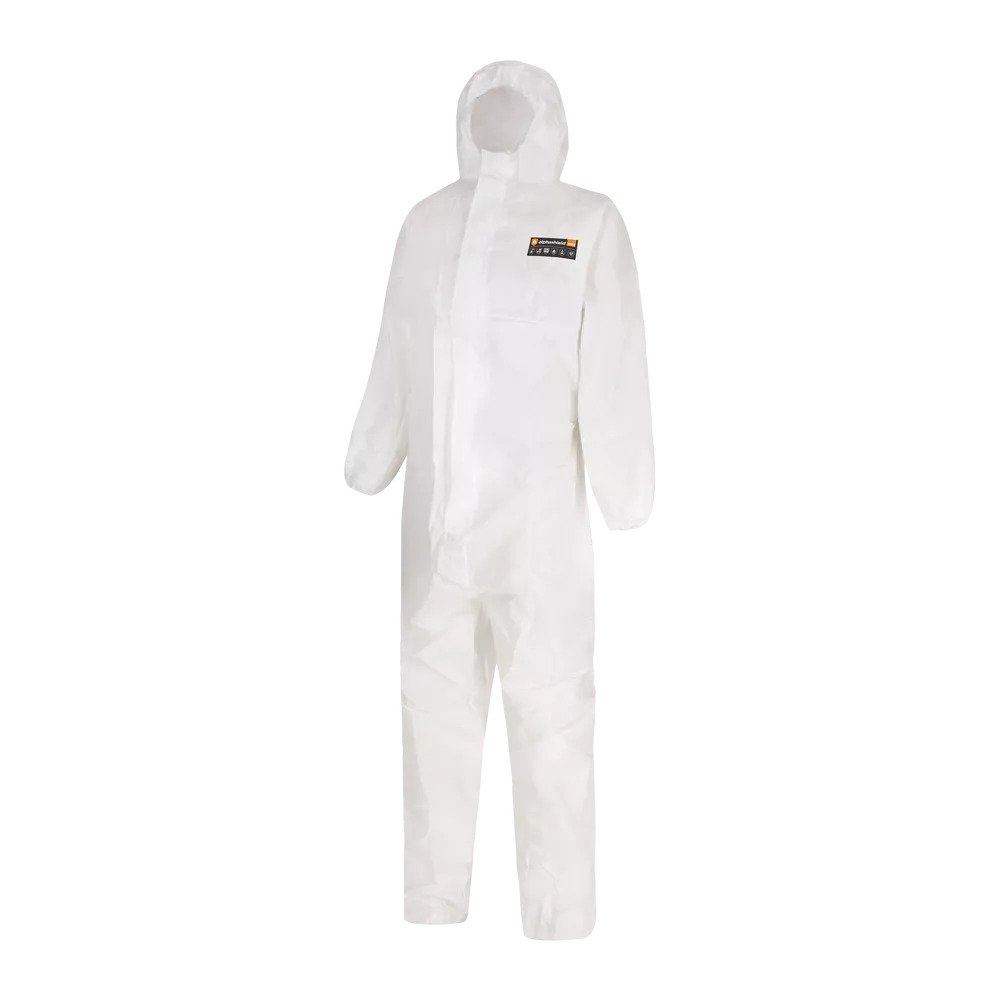 Alphashield 1000 Type 5/6 F/R White Coverall Size: 3X-Large