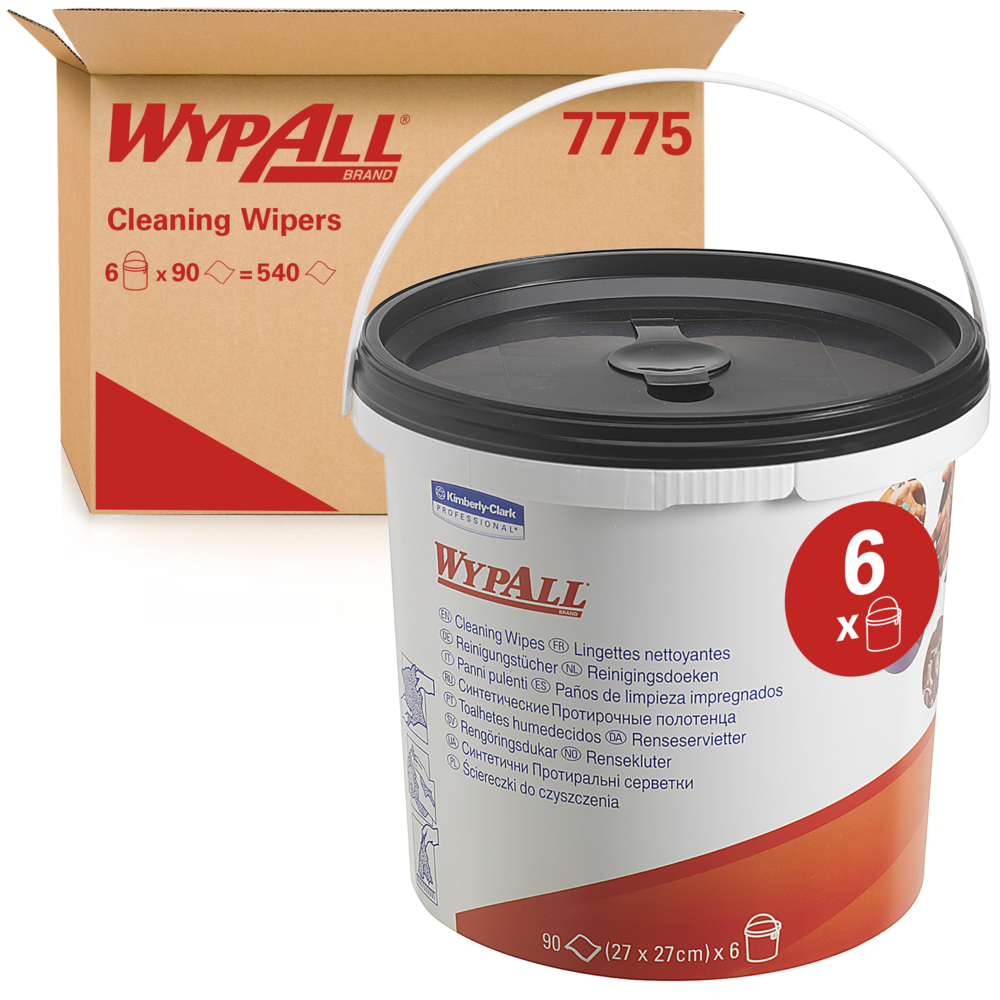 Wypall Cleaning Wipes 7775 1 Bucket/Tub 90 Sheets