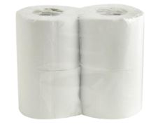 White 2 Ply 4 Roll Pack Toilet Roll 320S (4 X 12) 30% Recycli