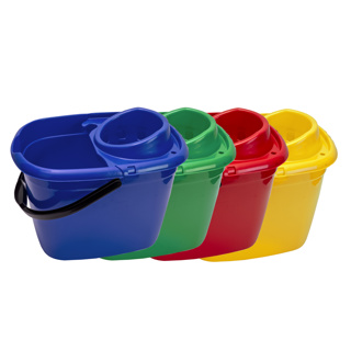 Bucket Green 14 Litre Rectangular With Wringer
